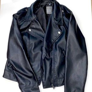 Leather jacket faux